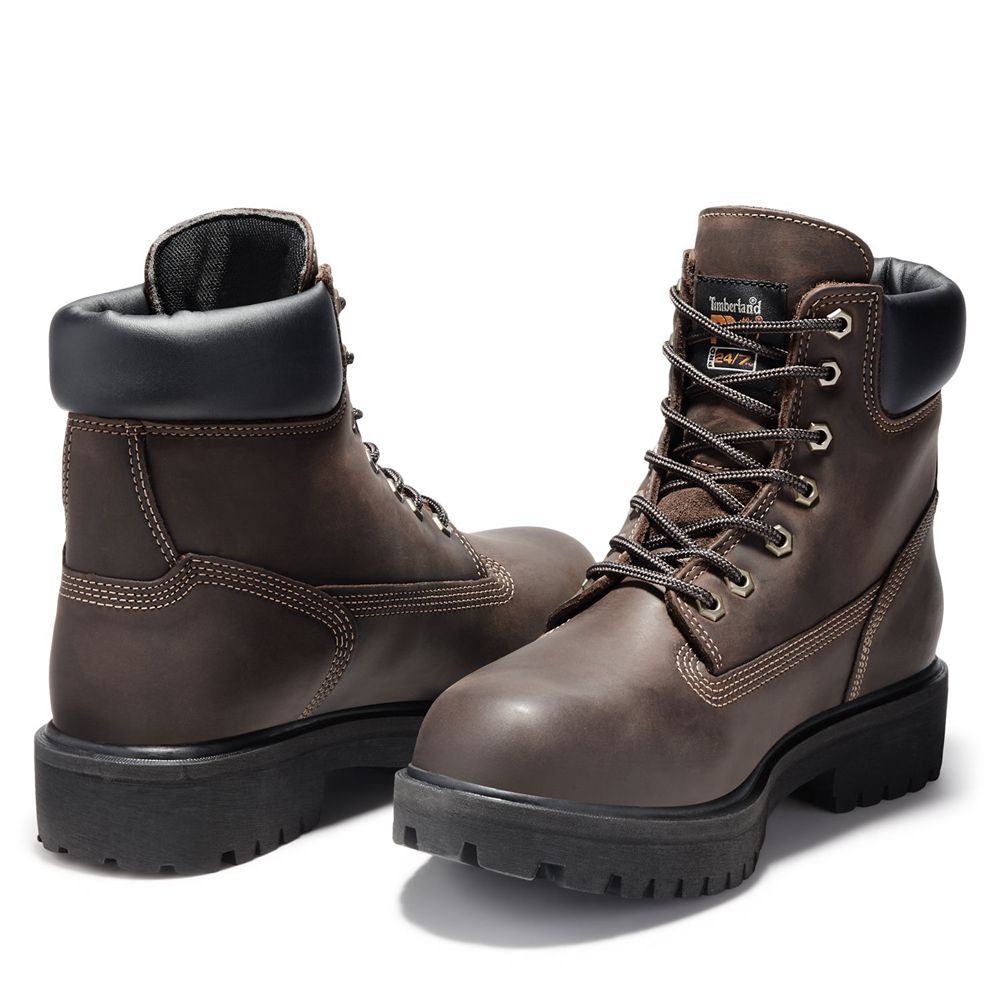 Bocanci Pro Timberland Barbati Maro - Direct Attach 6\" Steel Toe - Romania - WRQFVY954